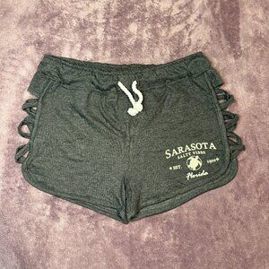 Southern Spirit Sarasota Salty Vibes Gray Beach Cover Up Shorts | Size Small